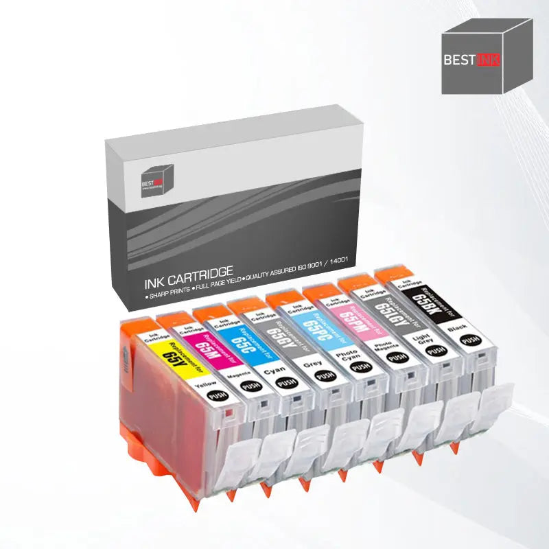 Bestink CLI65 ink BK BLACK PC PHOTO CYAN C CYAN PHOTO MAGENTA MAGENTA GRAY LIGHT GRAY YELLOW Bestink.sg
