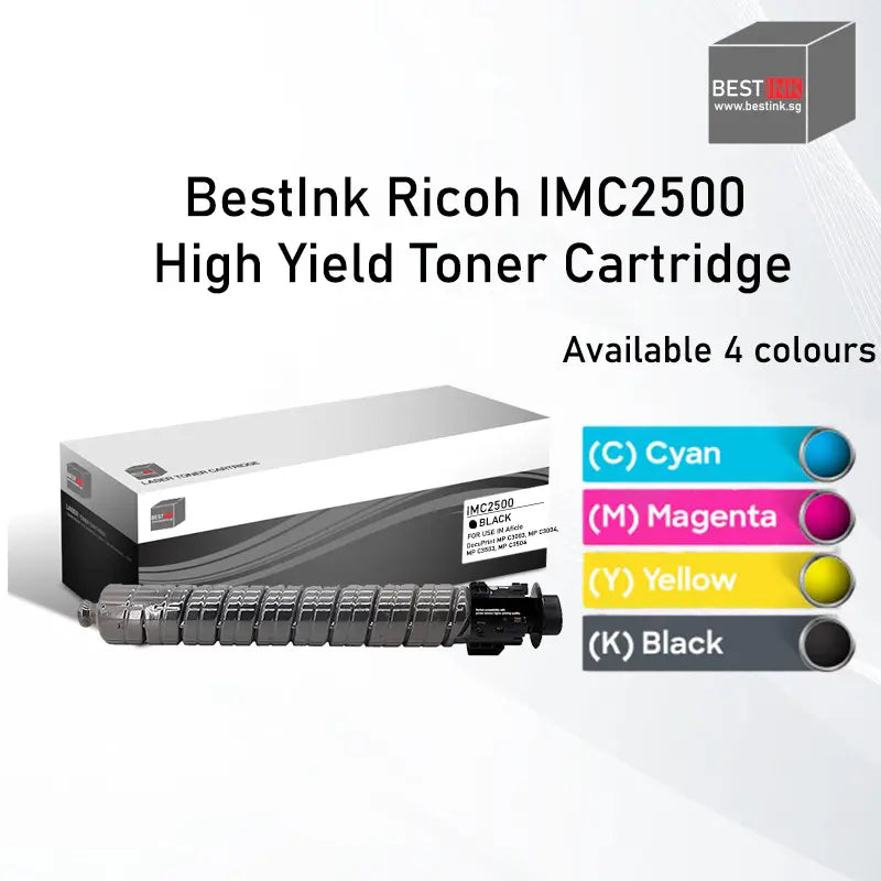 Singapore Stock Bestink IMC2500 Black Cyan Magenta Yellow Toner Bestink.sg
