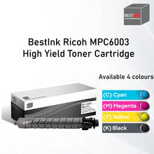 Load image into Gallery viewer, Singapore Stock Bestink MP C6003 MPC6003 Black Cyan Magenta  Yellow Toner Cartridge Bestink.sg