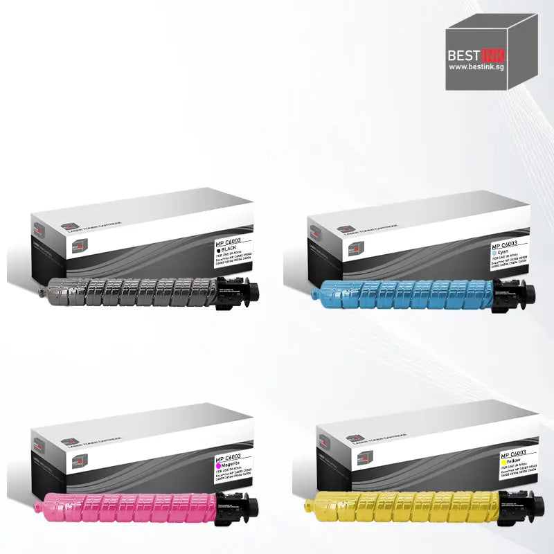 Singapore Stock Bestink MP C6003 MPC6003 Black Cyan Magenta  Yellow Toner Cartridge Bestink.sg