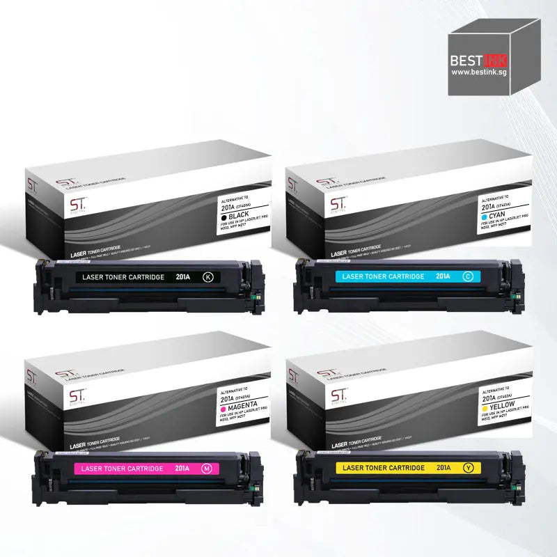 Bestink 201A Black Cyan Magenta Yellow Toner Cartridge Bestink.sg