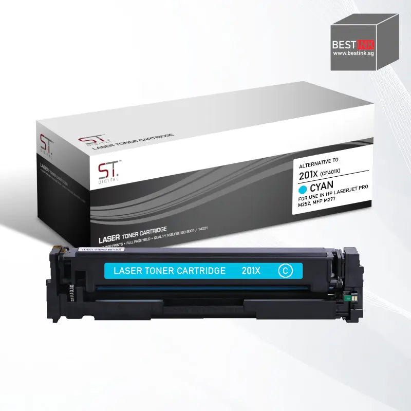 Bestink 201X High Yield Black Cyan Magenta Yellow Toner Cartridge CF400X CF401X CF402X CF403X Bestink.sg
