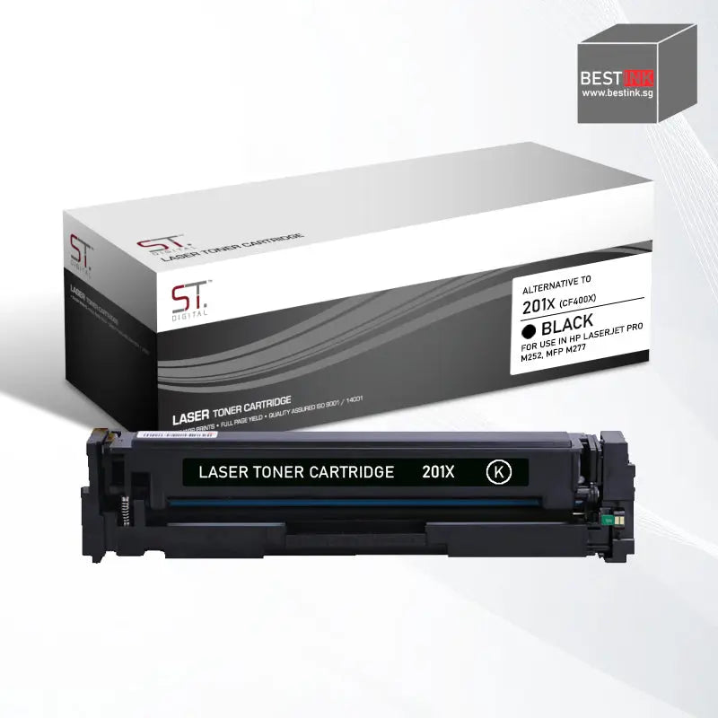 Bestink 201X High Yield Black Cyan Magenta Yellow Toner Cartridge CF400X CF401X CF402X CF403X Bestink.sg