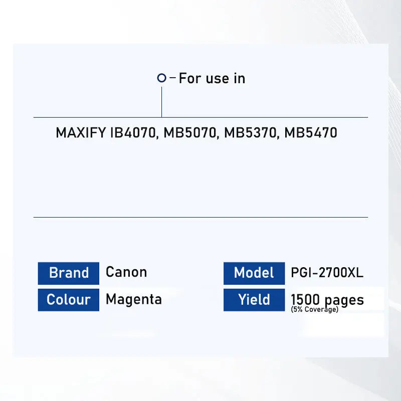 Bestink Black Cyan Magenta Yellow PGI-2700XL 2700XL High Yield Color Ink Bestink.sg