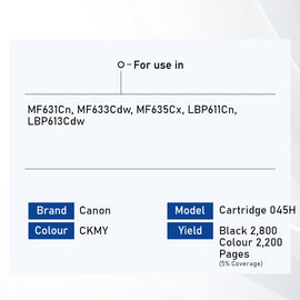 Bestink 045H Black Cyan Magenta Yellow High Yield Toner Cartridge