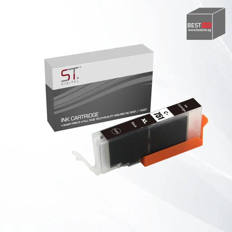 Bestink Black Cyan Magenta Yellow Grey PGI-750XL PGBK CLI-751XL 750XL 751XL High Yield Color Ink Bestink.sg