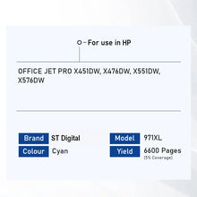 Load image into Gallery viewer, Bestink 970XL 971XL High Yield Black Cyan Magenta Yellow Ink Cartridge for use in Officejet Pro X476dw X451dw X576dw X551dw 476dw 451dw 576dw 551dw Bestink.sg