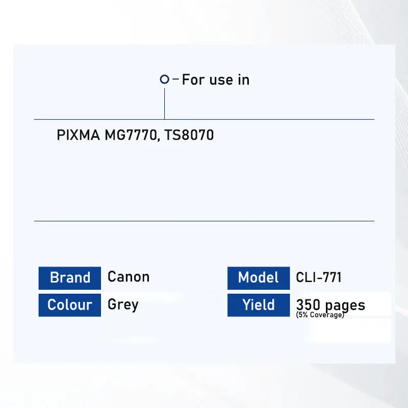 Bestink Black Cyan Magenta Yellow Grey PGI-770 PGBK CLI-771 770 771 High Quality Color Ink Bestink.sg