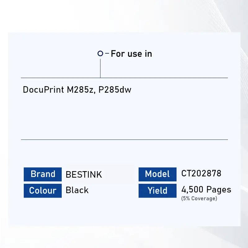 Bestink CT202878 Extra High Yield Black Toner Cartridge for use in DocuPrint M285z P285dw Bestink.sg
