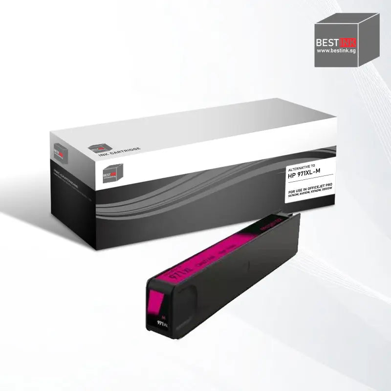 Bestink 970XL 971XL High Yield Black Cyan Magenta Yellow Ink Cartridge for use in Officejet Pro X476dw X451dw X576dw X551dw 476dw 451dw 576dw 551dw Bestink.sg
