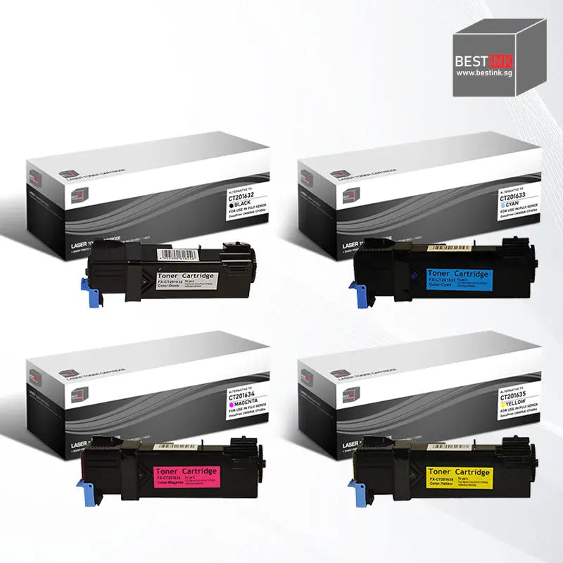 Bestink CT201632 CT201633 CT201634 CT201635 Black Cyan Magenta Yellow Toner Cartridge for use in DocuPrint CP305D CM305DF Bestink.sg