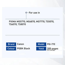 Load image into Gallery viewer, Bestink Black Cyan Magenta Yellow Grey PGI-770 PGBK CLI-771 770 771 High Quality Color Ink Bestink.sg