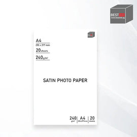 Bestink High Quality Inkjet Photo Paper A4 8.268''x 11.692'' Semi Glossy Satin Photo Paper 240gsm 20 sheets Bestink.sg