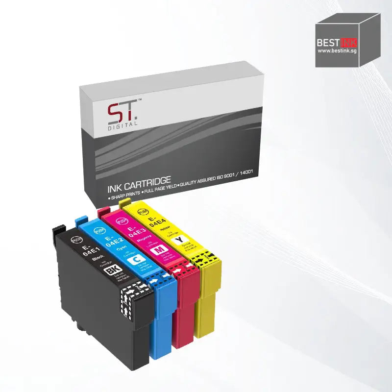 Bestink 04E 04 E Black Cyan Magenta Yellow Color Ink T04E Bestink.sg