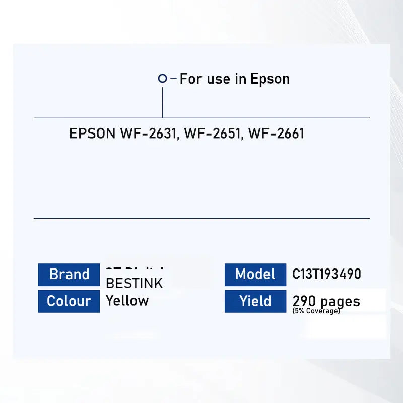 Bestink T193 193 Black Cyan Magenta Yellow Color Ink T1931 T1932 T1933 T1934 C13T193190 C13T193290 C13T193390 C13T193490 Bestink.sg