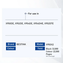 Load image into Gallery viewer, Bestink X950X2 Extra High Yield Black Cyan Magenta Yellow Toner Cartridge X950X2KG X950X2CG X950X2MG X950X2YG Bestink.sg